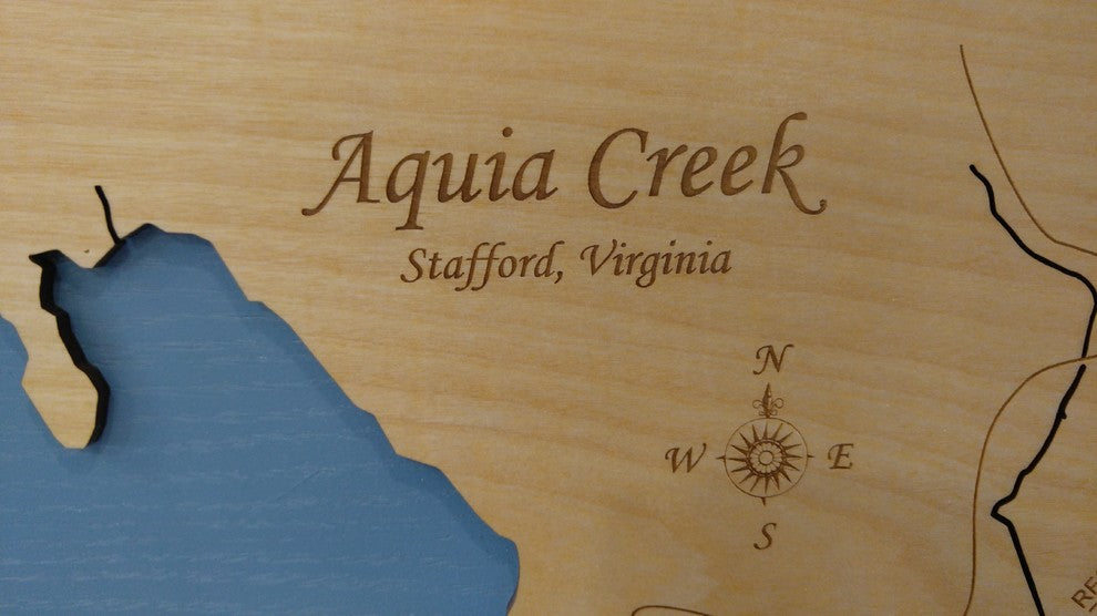 Aquia Creek Virginia Map, Medium, Standout