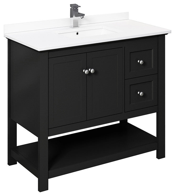 Fresca Manchester 40" Black Cabinet With Top and Sink