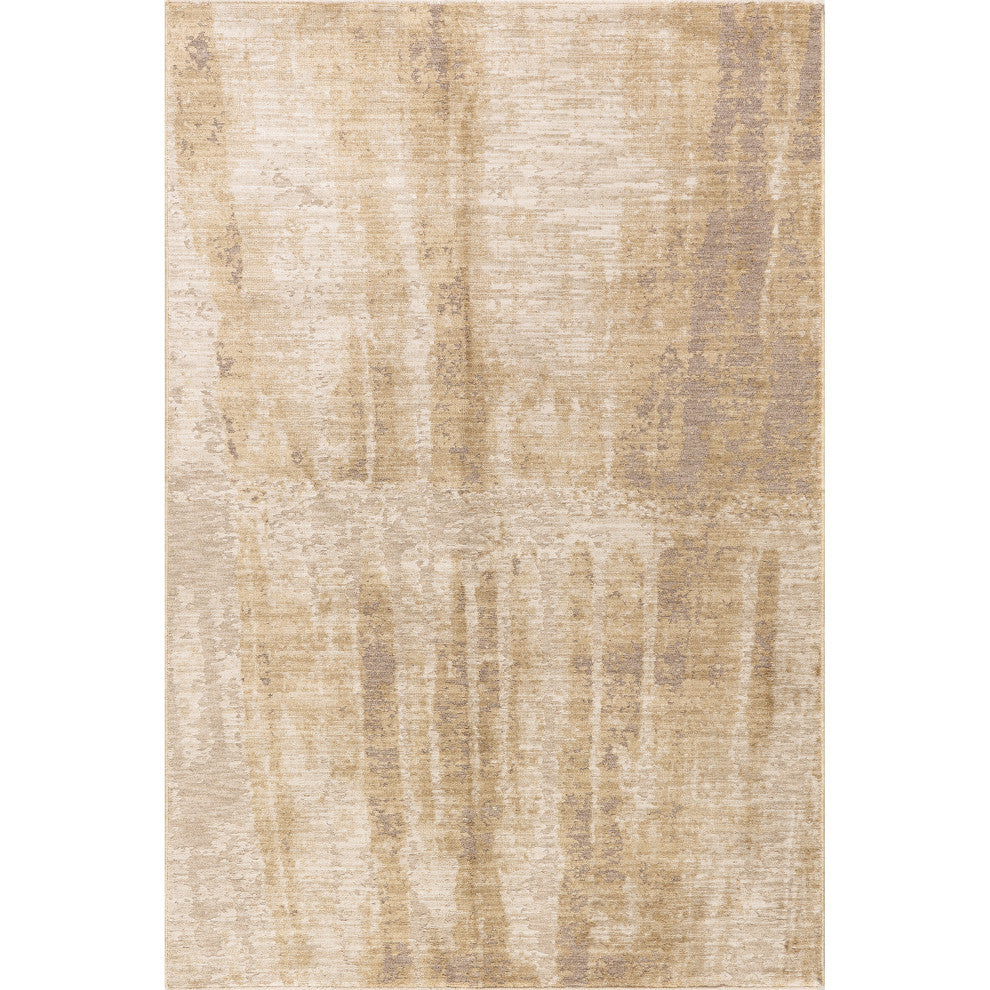 Eulalie Contemporary Abstract Area Rug, Sand 4'x6'