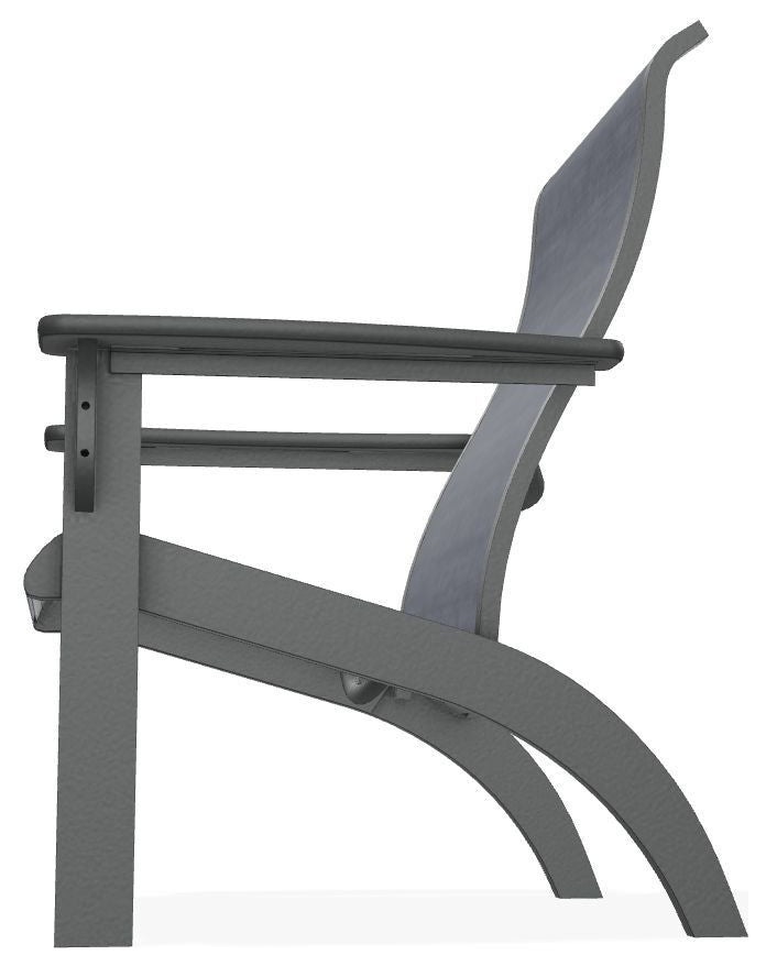 Adirondack Sling Outdoor Adirondack Armchair, Augustine Denim/Graphite
