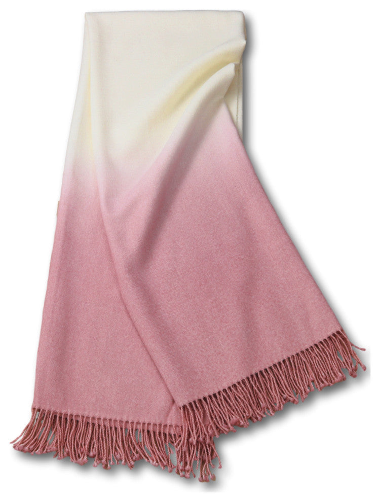 Dip-Dyed Throw, Dusty Rose