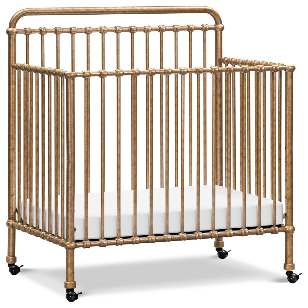 Winston 4-in-1 Convertible Mini Crib, Vintage Gold