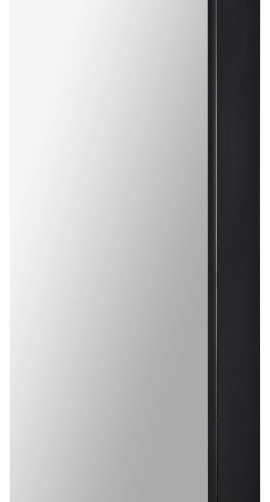 Ammar Oval Iron Black Framed Wall Mirror