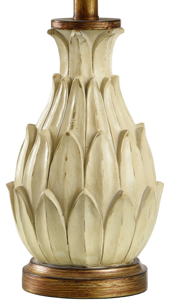 Mini Ardichoke Table Lamp, Distressed Off-White