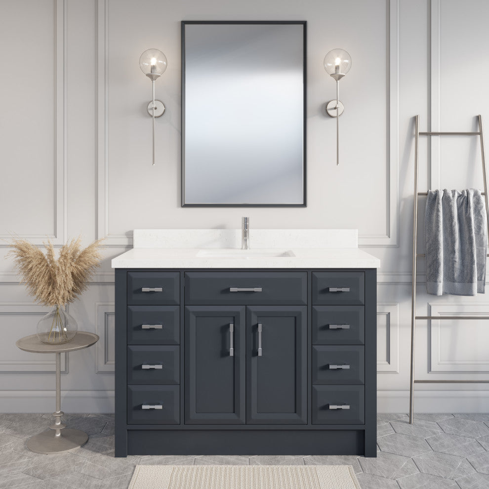 Calais 48" Bathroom Vanity, Pepper Gray