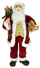 36" Standing Santa Holding a Pile of Gifts and Gift Bag