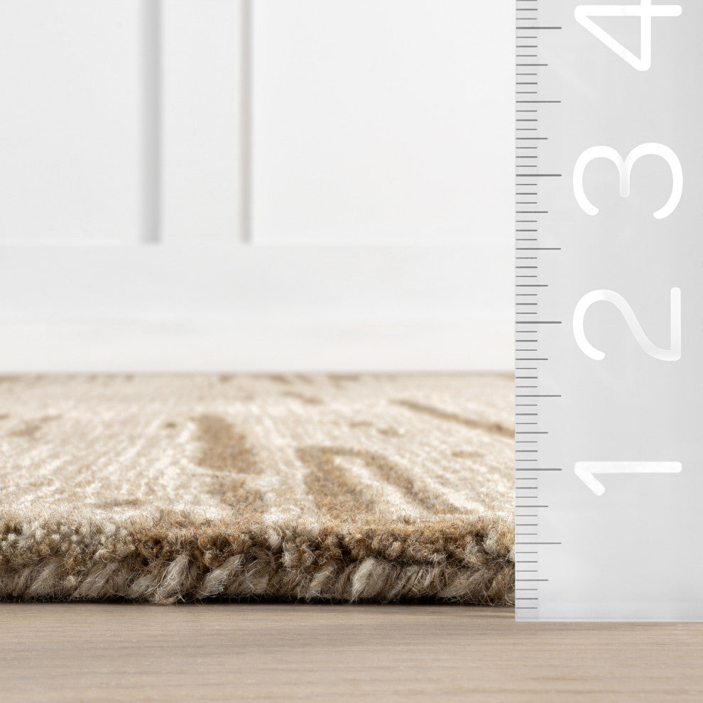 Barun Wool Area Rug, Beige 8'x10'
