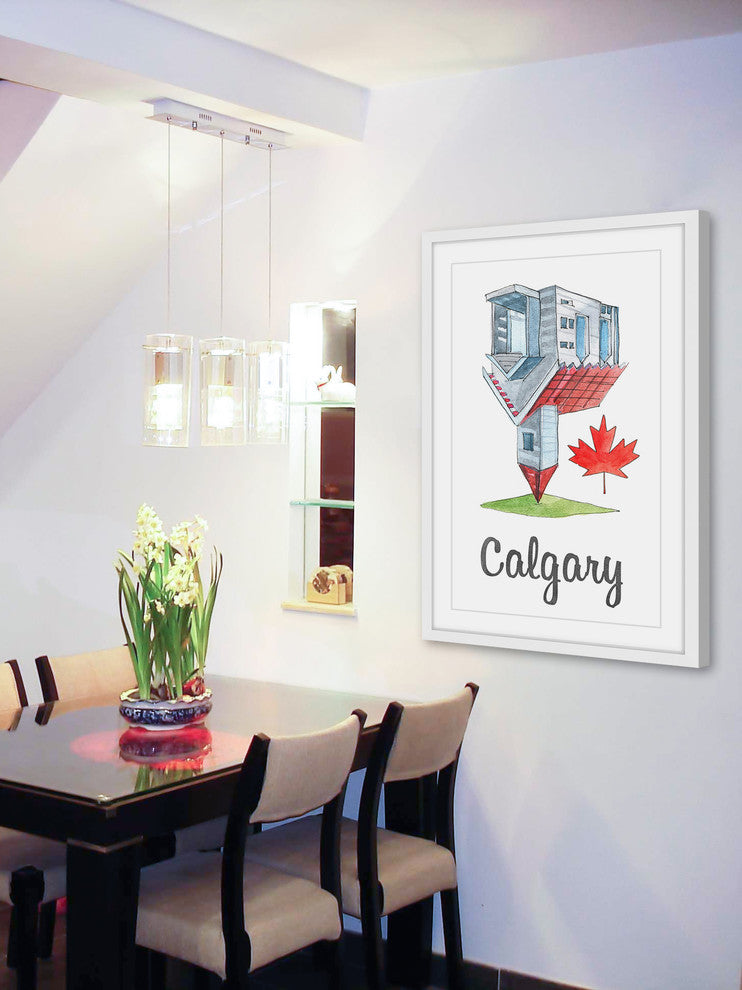 "Ramsay's Upside Down Church" Framed Painting Print , 16x24
