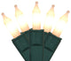Perm-O-Snap Mini Christmas Lights, Set of 50, Green/Clear Frosted