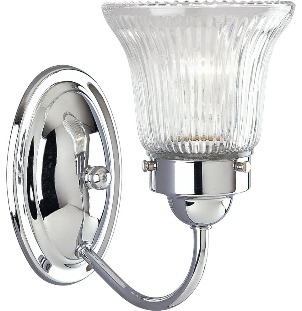 Progress Lighting 1-100W Medium Bath Bracket, Polished Chrome