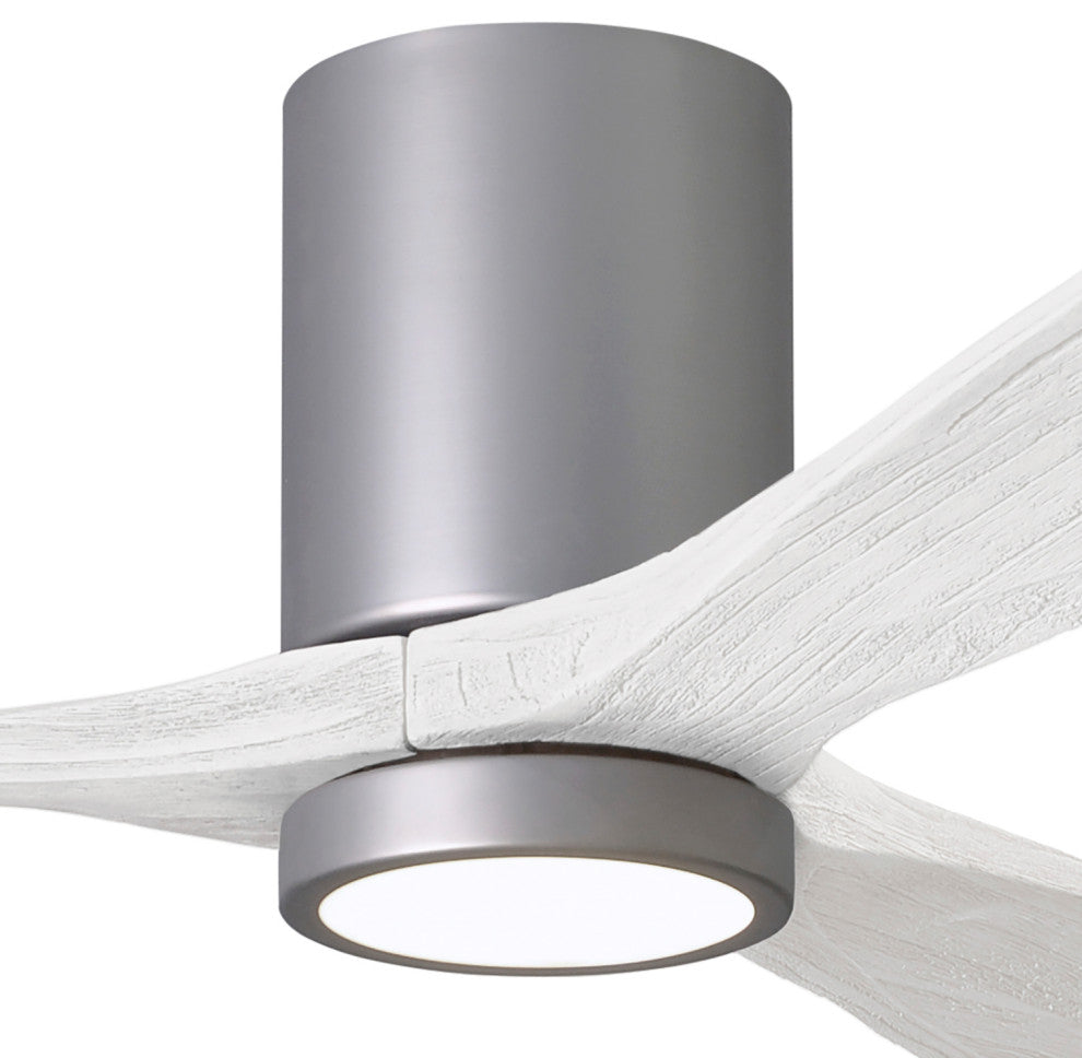 Irene-3HLK 42" Ceiling Fan, LED Light Kit, Brushed Nickel/Matte White
