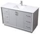54" SIngle Bathroom Vanity, Grey