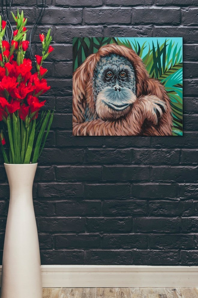 Jungle Monkey I' by Carolee Vitaletti Giclee Canvas Wall Art, 24"x20"