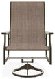 St. Catherine Sling Outdoor Supreme Swivel Rocker, Augustine Fennel/Beachwood