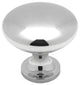 Cosmas 5305CH Polished Chrome Traditional Round Solid Cabinet Knob, Set of 5
