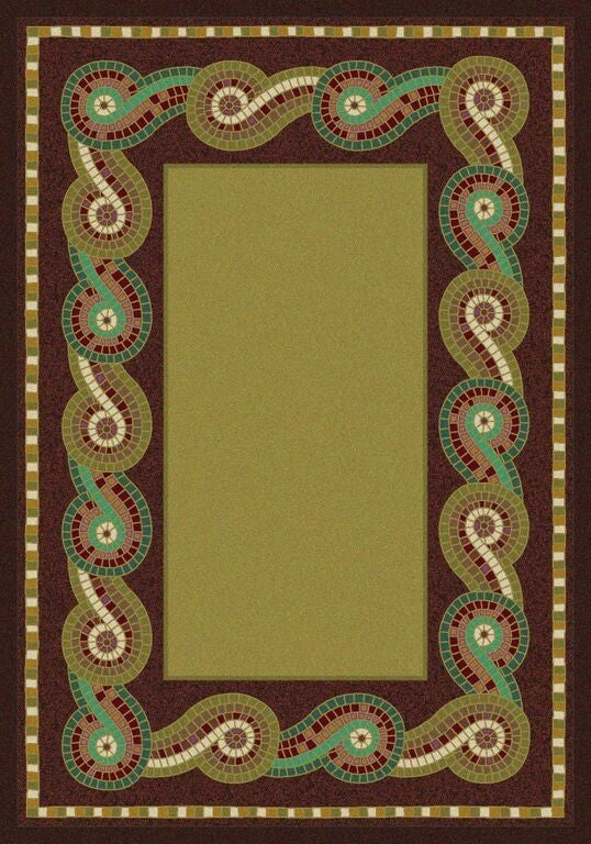 Rolling Water Rug, Multi, 4'x5', Rectangle