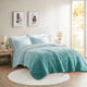 Intelligent Design Brielle Ombre Shaggy Long Fur Comforter Mini Set, Aqua