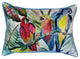 Pair of Betsy Drake Parrot Family Large Pillows 15 Inch x 22 Inch