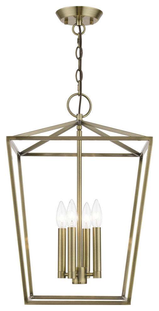 Devone 4 Light Antique Brass Chandelier