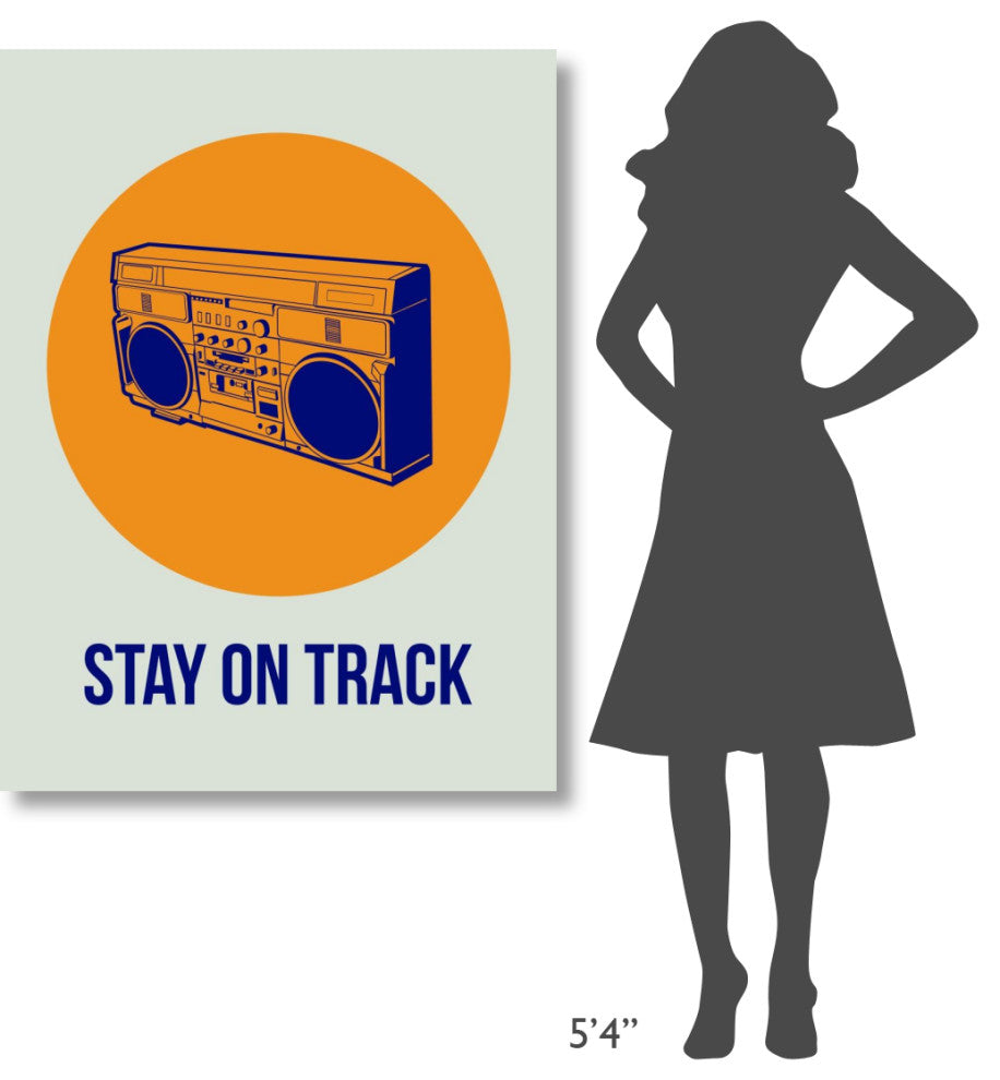 "Stay On Track BoomBox 1" Fine Art Print