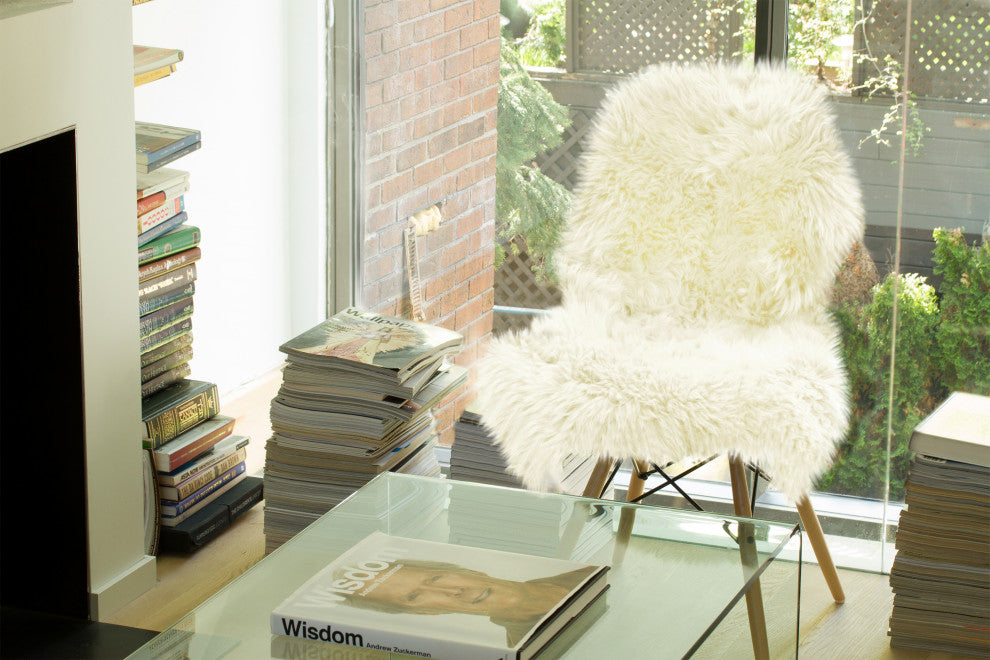 Natural 100% New Zealand Sheepskin Single, 2'x3', Natural