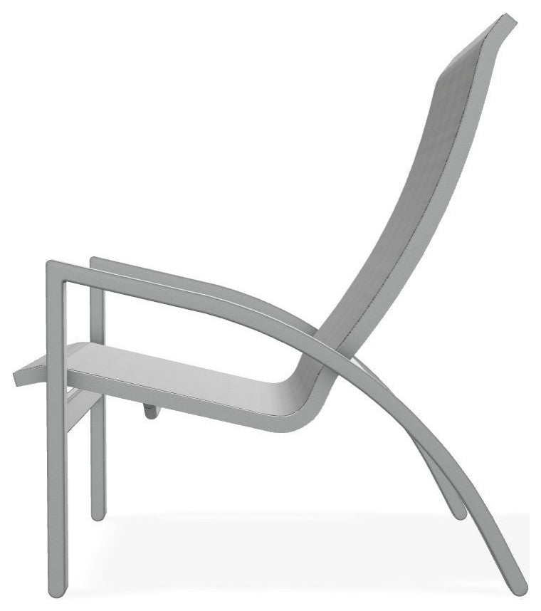 Kendall Sling Stackable Outdoor Lounge Chair, Destiny Steel/Graphite