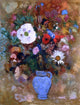 Odilon Redon Bouquet of Flowers Premium Canvas Print