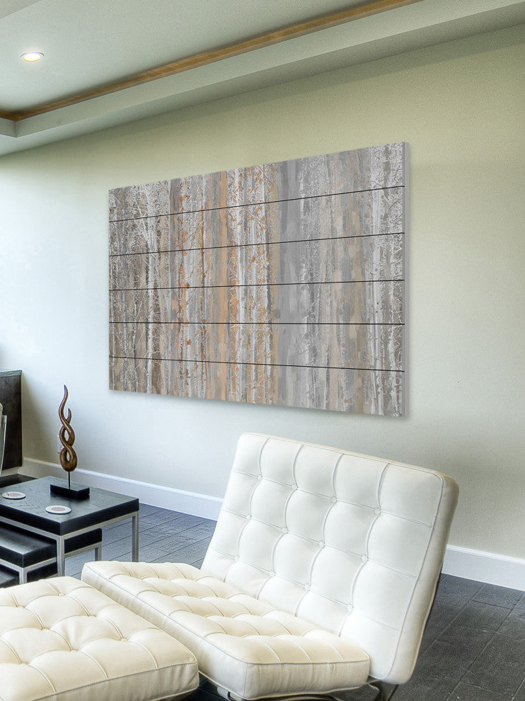 "Aspen Forest 1" UV Ink Print on White Wood60"x40", 60"x40"