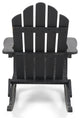 GDF Studio Cara Outdoor Adirondack Acacia Wood Rocking Chair, Dark Gray Finish