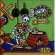6x6 Tortilla Maker. Day-Of-The-Dead Clay Tile