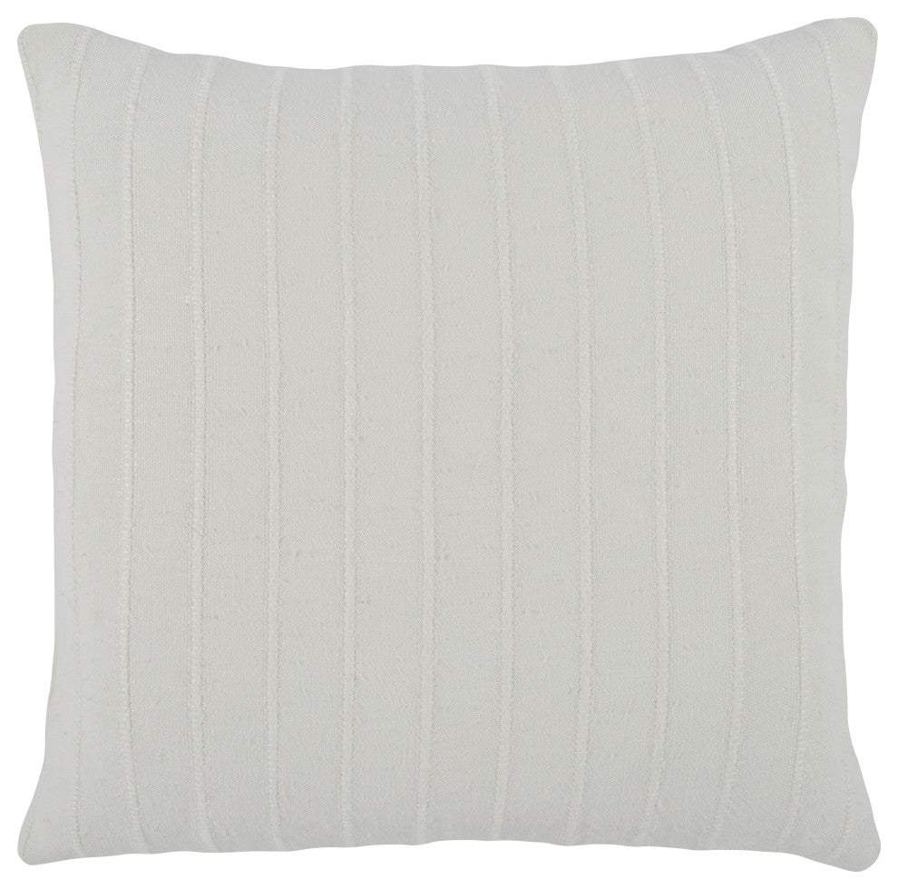 Hendri 22" Square Throw Pillow, White
