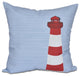 Light House , Geometric Print Pillow, Red, 20"x20"