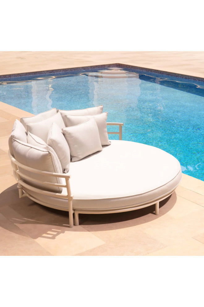 White Round Outdoor Sofa | Eichholtz Laguno