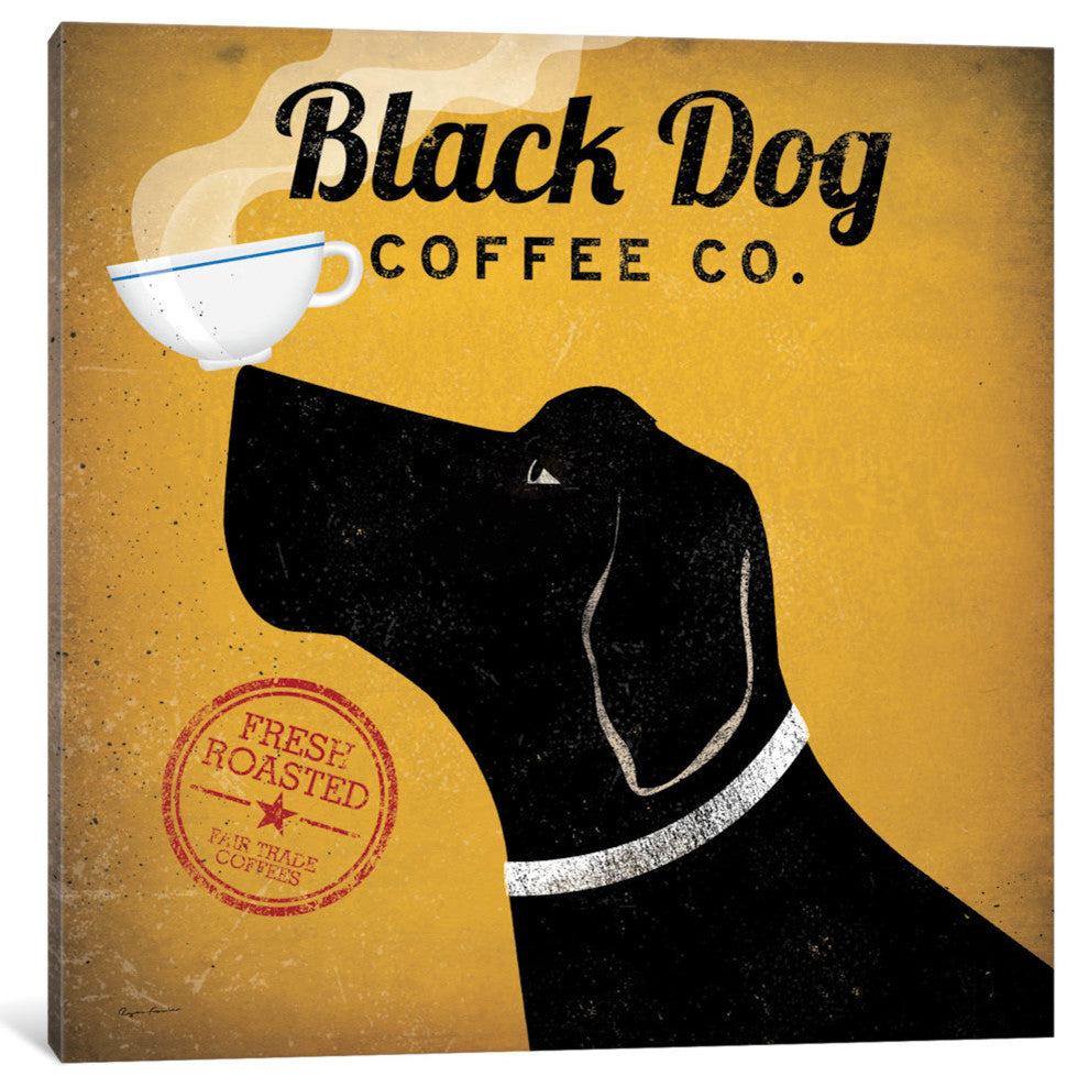 "Black Dog Coffee Co. Gallery" by Ryan Fowler, 37x37x1.5"