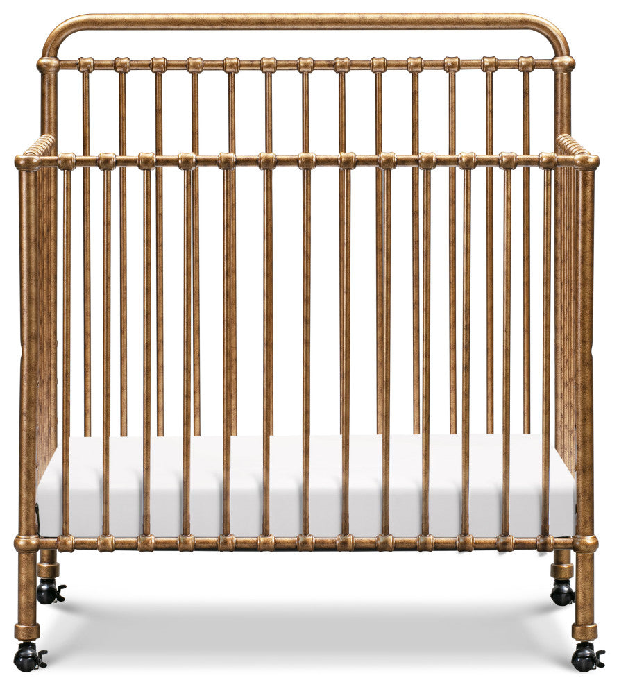 Winston 4-in-1 Convertible Mini Crib, Vintage Gold