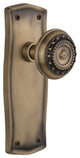 Prairie Plate Passage Meadows Door Knob, Antique Brass