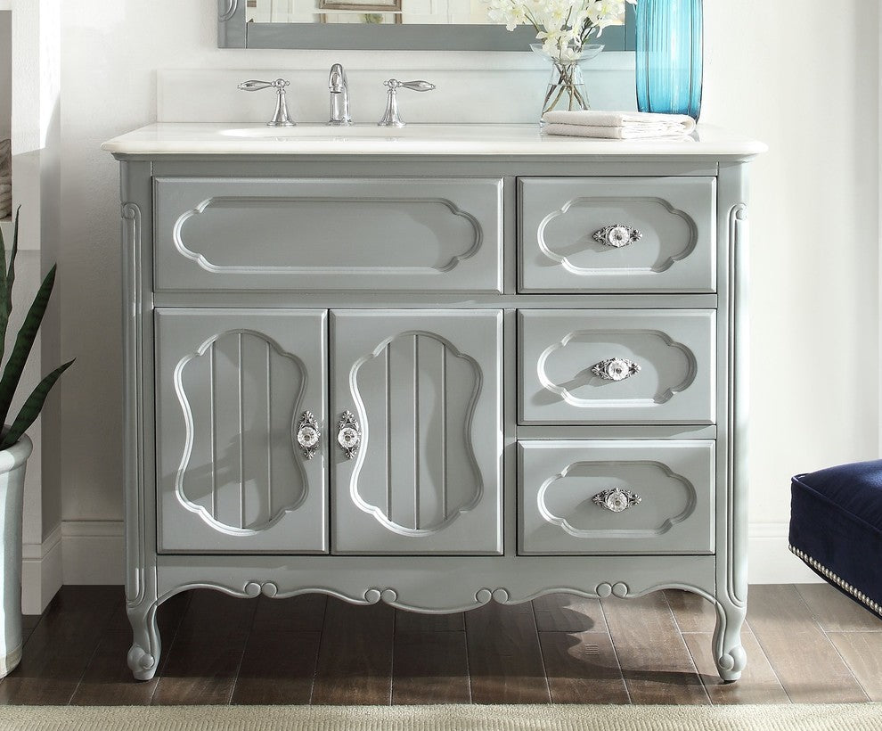 42" Victorian Cottage-Style Knoxville Bathroom Sink Vanity