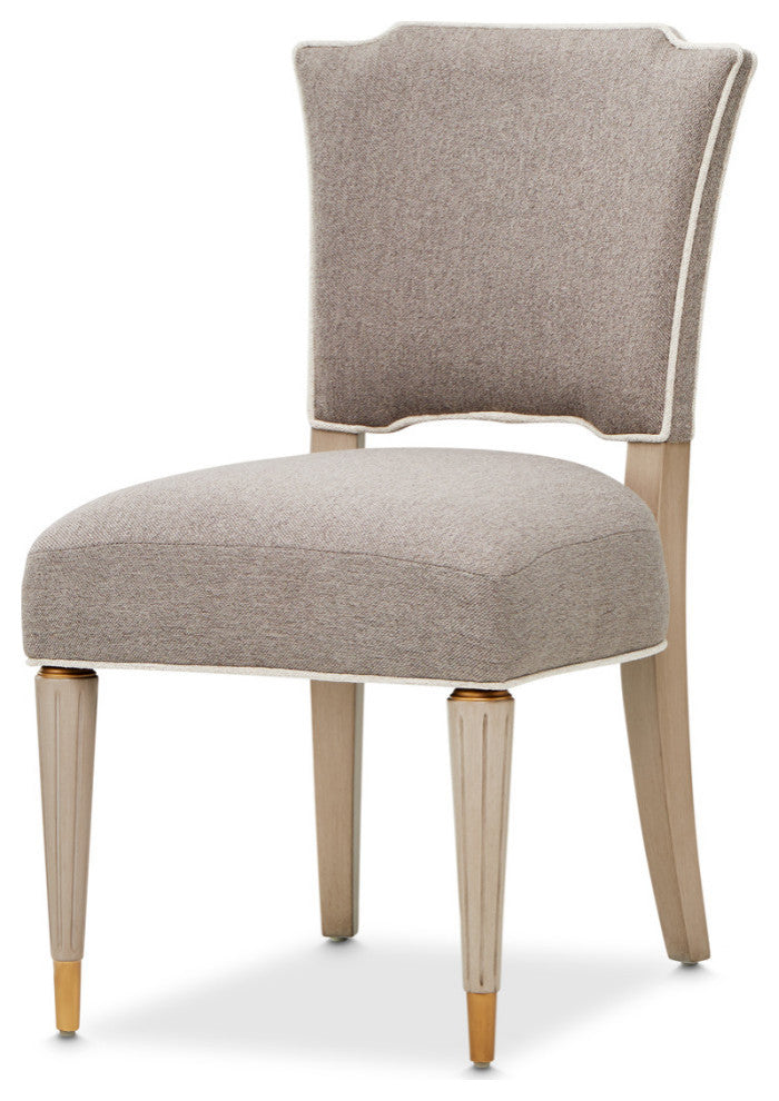 St. Charles Chenille Vanity Chair, Dove Gray
