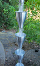 Smooth Cups Aluminum Rain Chain with Installation Kit, 8 Foot