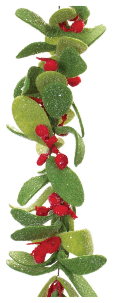 Fabric Mistletoe String Garland, Set of 2