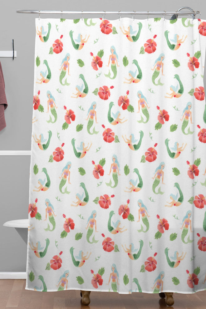 Deny Designs Wonder Forest Mystical Mermaids Shower Curtain