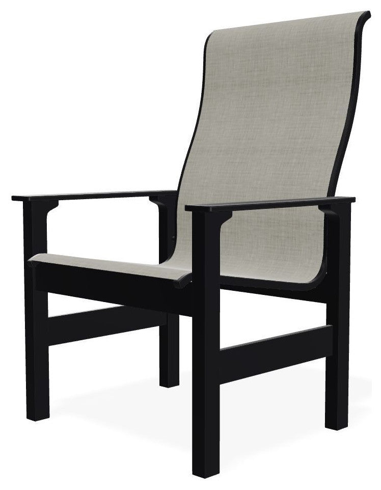 Leeward Sling Outdoor Armchair, Ella/Black