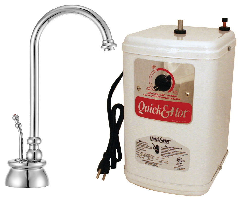 Calorah Traditional 10" Hot Water Dispenser And Tank In Polished Chrome