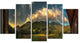 "Outside View From Hotel Room" Wall Art, 60"x32", 5-Panels