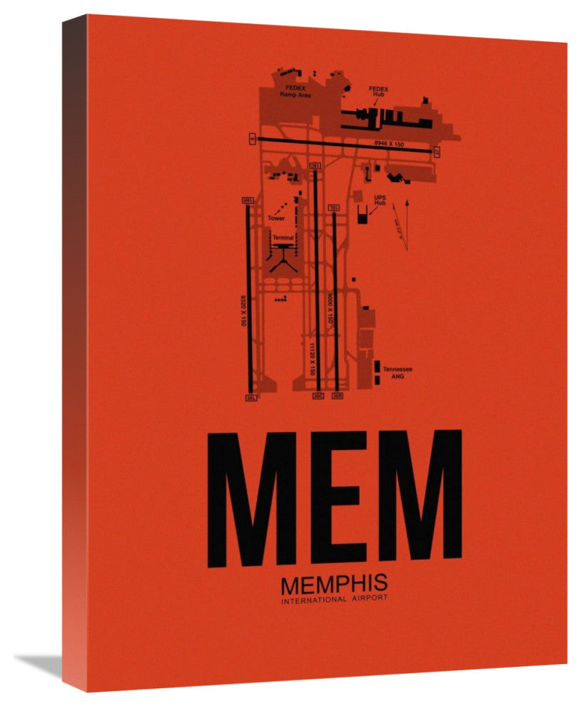 "MEM Memphis Airport Orange" Fine Art Print