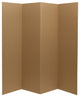 6' Tall Brown Cardboard Room Divider 4 Panel