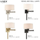 Livex Lighting Black 1-Light Swing Arm Wall Lamp