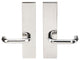 Munich Lever, Full Dummy Tubular Pair, Left Hand, Polished Stainless Steel