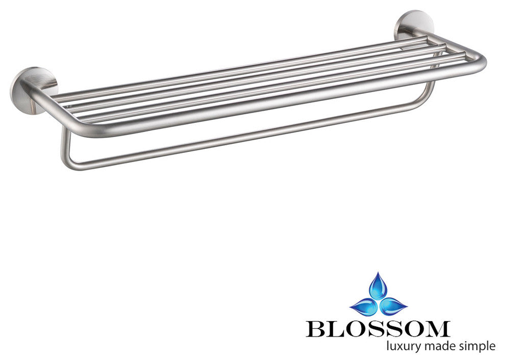 Blossom Towel Rack, Brushed Nickel