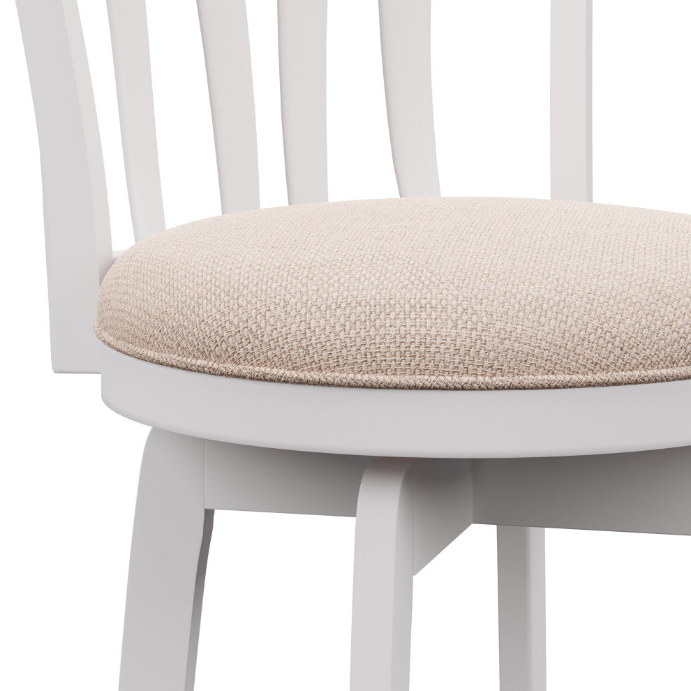 Hillsdale Savana Flared Slat Back Wood Bar Height Swivel Stool